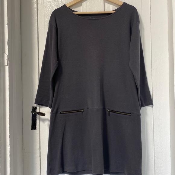 Soft Surroundings xs soft tshirt Charcoal dress - Picture 1 of 7